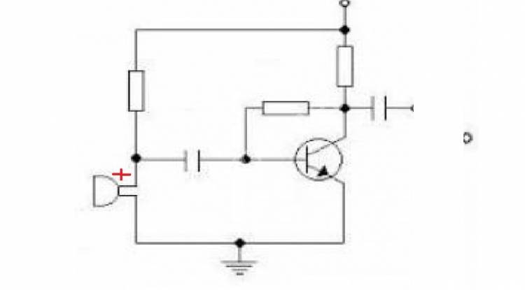 circuit with electret microphone