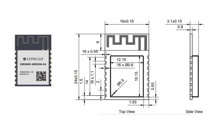 ESP8685-WROOM-04 PCB